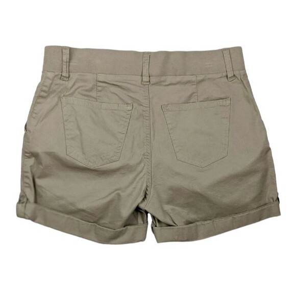 Riders Lee Chino Shorts  Womens Size 6  Elastic Waist Roll-up Stretch Khaki NWOT - Picture 2 of 7